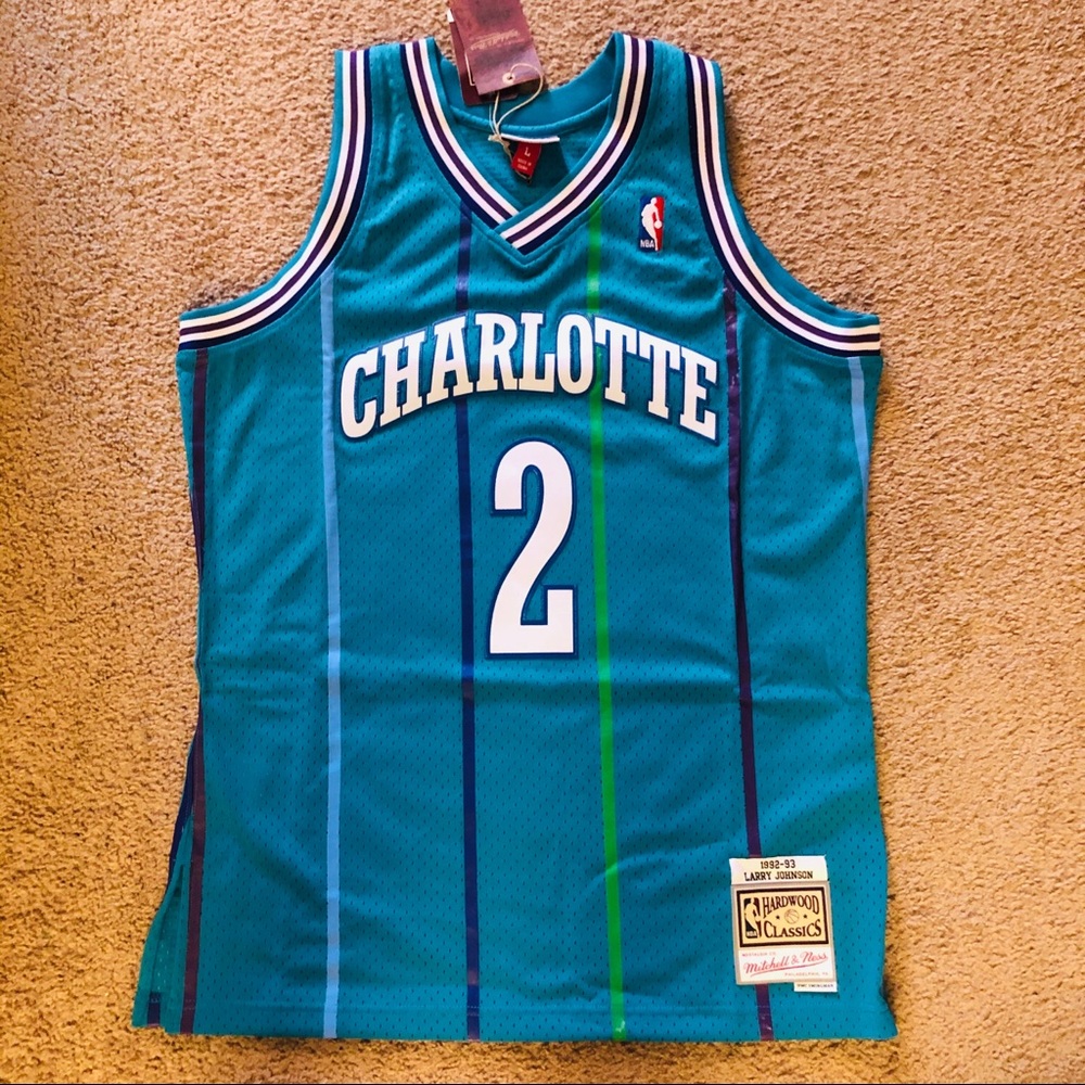 Charlotte Hornets Larry Johnson Swingman Jersey
